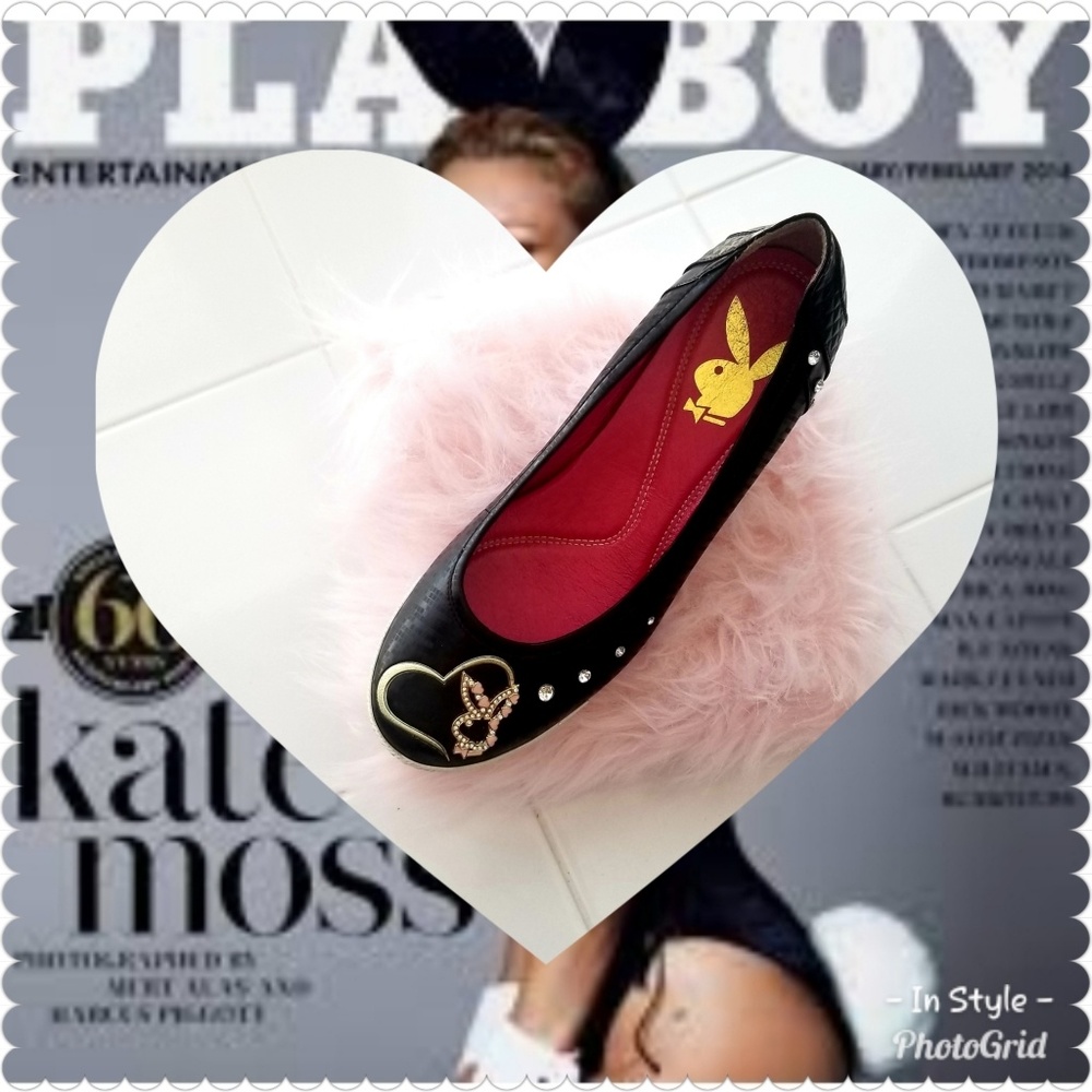 Vintage PLAYBOY Wedges with Rhinestones - Picture 1 of 8
